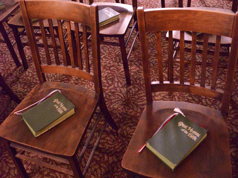 Chairs with bibles